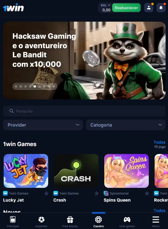 1Win Casino em aplicativos móveis para iOS e Android