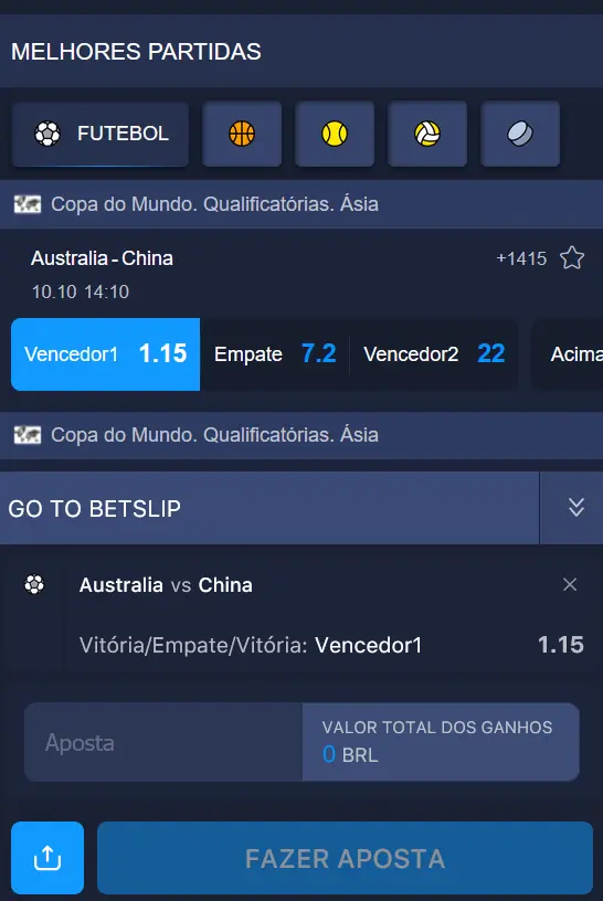 Apostas por meio de aplicativos 1Win