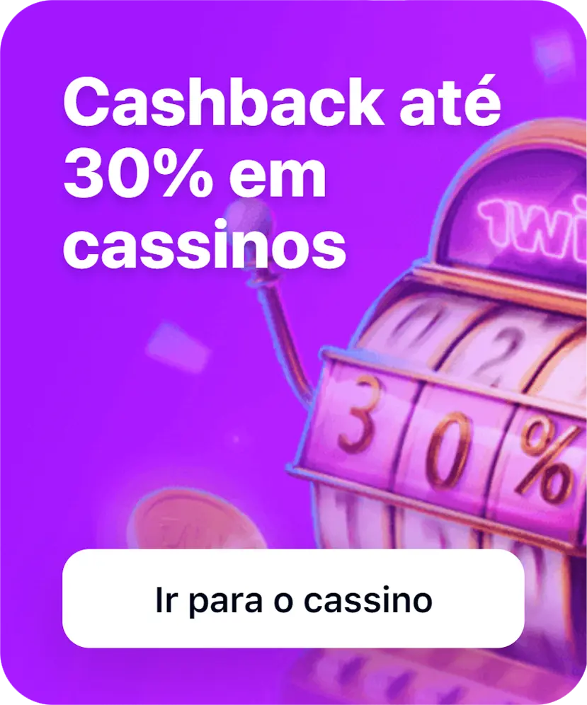Cashback até 30% em cassinos