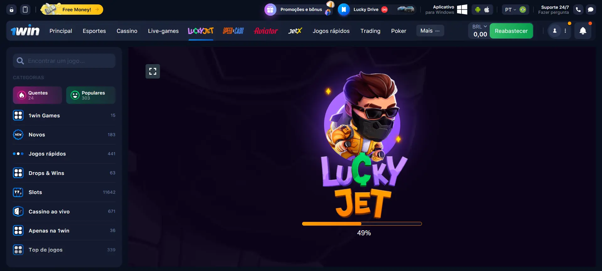 Lucky Jet em 1Win