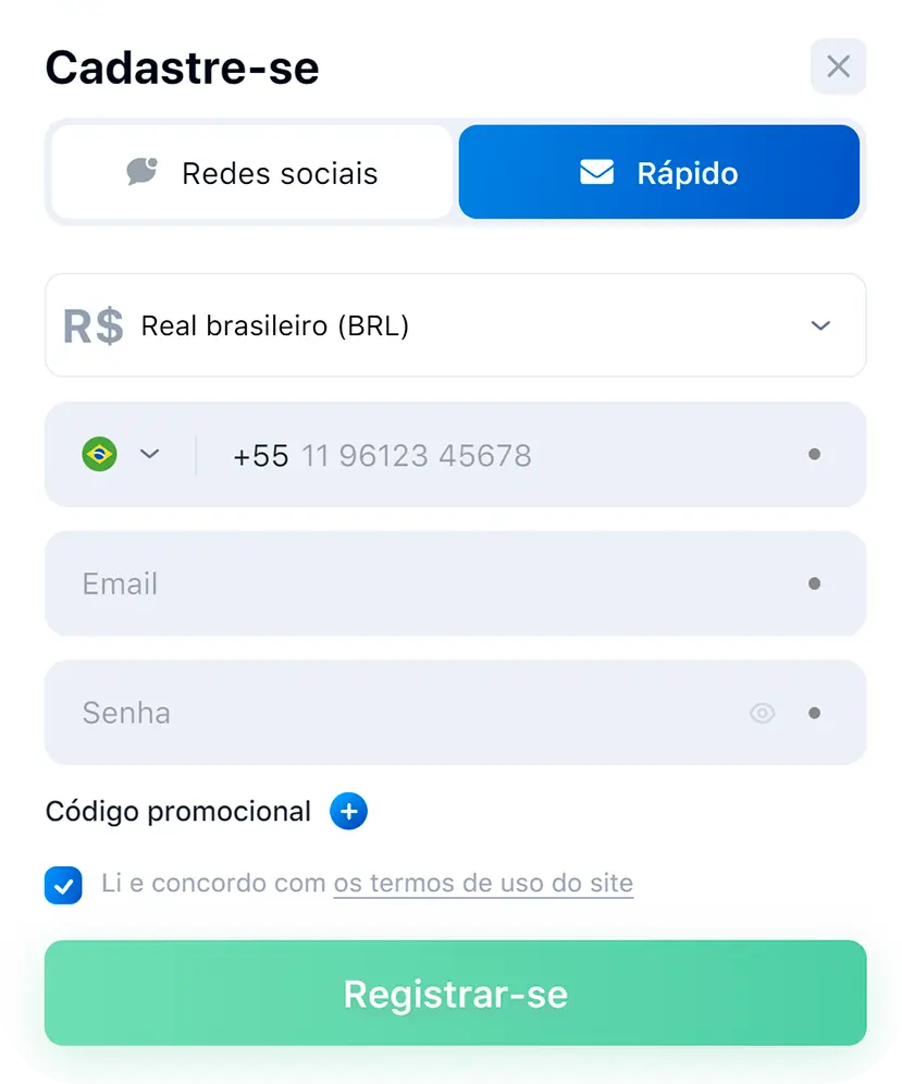 Registre se 1Win