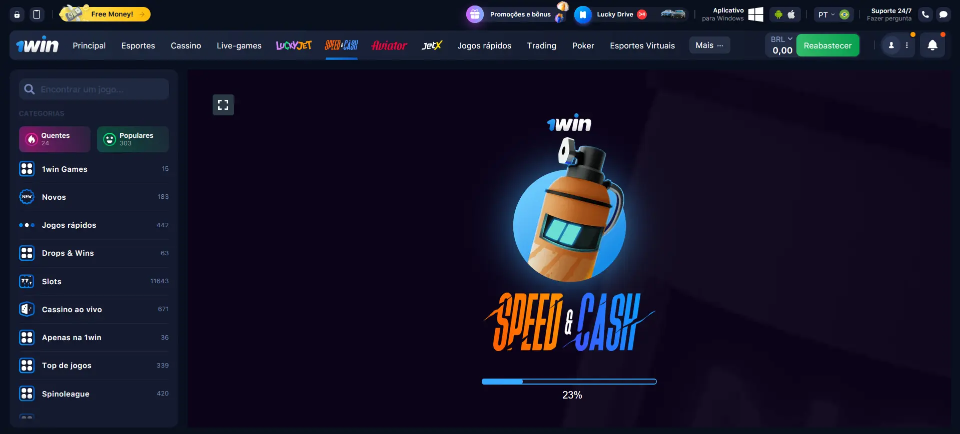 Speed'n'Cash 1Win