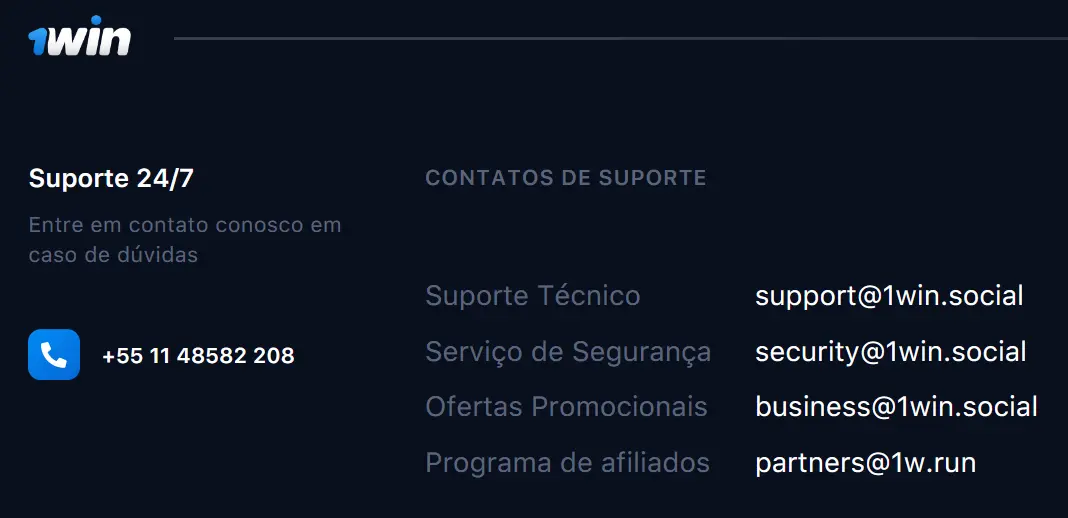 Suporte - 1Win